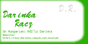 darinka racz business card